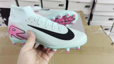 Nike Air Zoom Mercurial Superfly 10 Elite AG High-Tops Football Boots - Green/Pink/Black