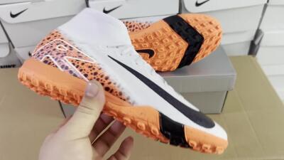 Nike Air Zoom Mercurial Superfly 10 Elite TF High-Tops Football Shoes - Grey/Orange/Black