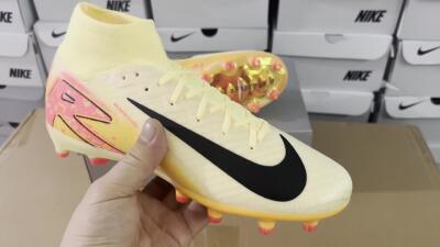 Nike Air Zoom Mercurial Superfly 10 Elite AG High-Tops Football Boots - Yellow/Pink/Black