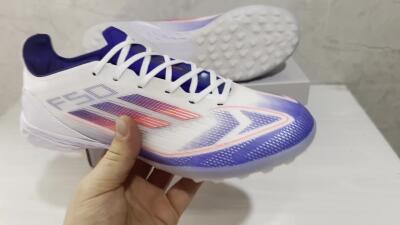 Adidas F50 Pro TF Low-Tops Football Shoes - Blue/Red/Beige