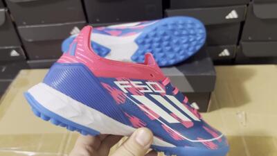 Adidas F50 Elite TF Low-Tops Football Shoes - Blue/Pink/White