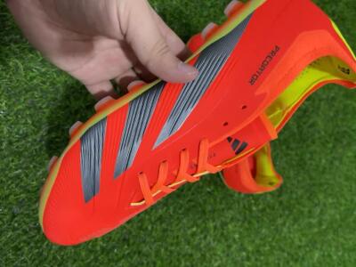 Adidas Predator 24 Elite AG Low-Tops Football Boots - Red/Silver/Yellow