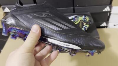 Adidas F50+ Lightstrike Pro Laceless FG Low-Tops Football Boots - Core Black/Iron Metallic/Gold Metallic