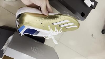 Adidas X Speedportal.1 TF Low-Tops Football Shoes - Gold/White/Blue