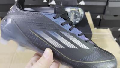 Adidas F50 Elite FG Low-Tops Football Boots - Black/Silver/Purple