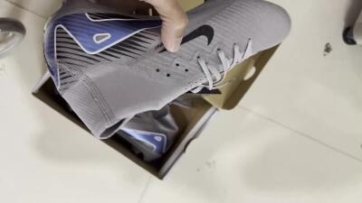 Nike Air Zoom Mercurial Superfly 10 Elite FG High-Tops Football Boots - Grey/Black/White/Gold