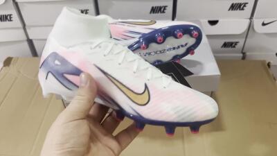 Nike Air Zoom Mercurial Superfly 10 Elite AG High-Tops Football Boots - Jade/Yellow/Pink/Blue