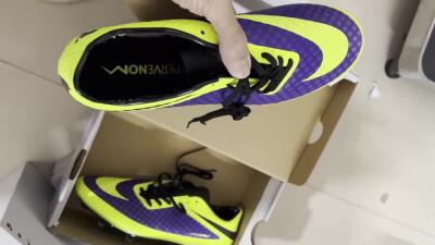 Nike Hypervenom Phantom FG Low-Tops Football Boots - Purple/Yellow/Black