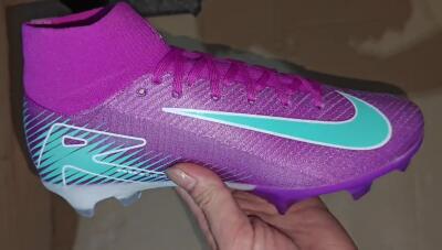 Nike Air Zoom Mercurial Superfly 10 Elite FG High-Tops Football Boots - Purple/Green