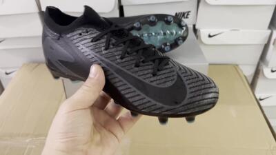 Nike Air Zoom Mercurial Vapor 16 Elite AG Low-Tops Football Boots - Black/Grey/Blue