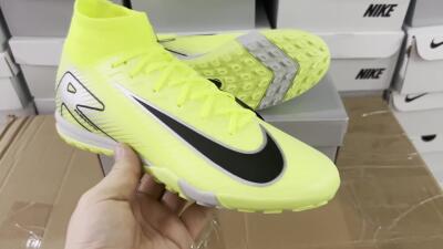 Nike Air Zoom Mercurial Superfly 10 Elite TF High-Tops Football Shoes - Yellow/Silver/Black