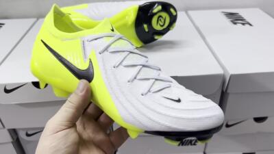 Nike Phantom Luna Elite FG Low-Tops Football Boots - Grey/Yellow/Black