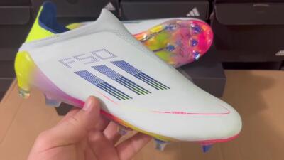 Adidas F50 Elite Laceless FG Low-Tops Football Boots - Jade/Blue/Yellow