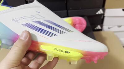 Adidas F50+ Lightstrike Pro Laceless FG Low-Tops Football Boots - Jade/Rainbow