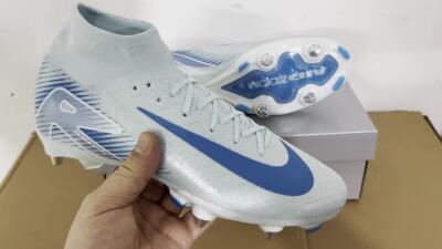 Nike Air Zoom Mercurial Superfly 10 Elite SG High-Tops Football Boots - Jade/Blue/White