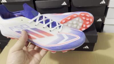 Adidas F50 Elite MG Low-Tops Football Boots - White/Blue/Red