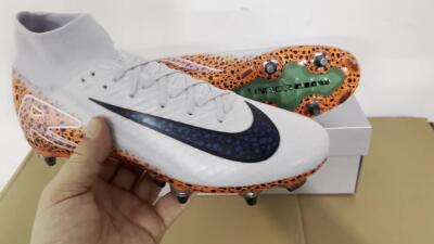 Nike Air Zoom Mercurial Superfly 10 Elite SG High-Tops Football Boots - Grey/Black/Leopard
