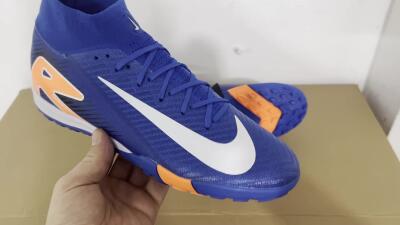 Nike Air Zoom Mercurial Superfly 10 Elite TF High-Tops Football Shoes - Blue/White/Orange