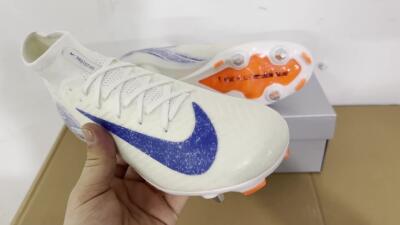 Nike Air Zoom Mercurial Superfly 10 Elite SG High-Tops Football Boots - Beige/White/Blue