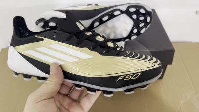 Adidas F50 Elite Messi MG Low-Tops Football Boots - Gold/Black/White