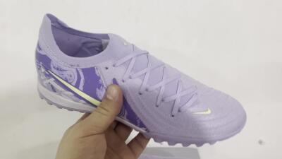 Nike Phantom GX 2 Elite TF Low-Tops Football Shoes - Purple/Yellow/White