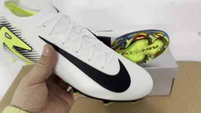 Nike Air Zoom Mercurial Vapor 16 Elite FG Low-Tops Football Boots - White/Black/Yellow