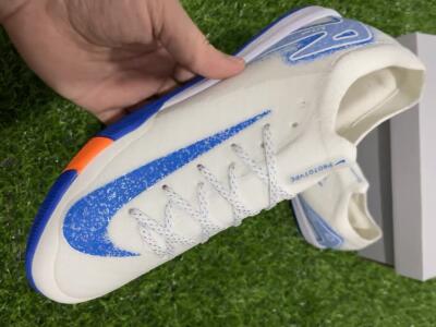 Nike Air Zoom Mercurial Vapor 16 Elite IC Low-Tops Football Shoes - White/Blue/Orange