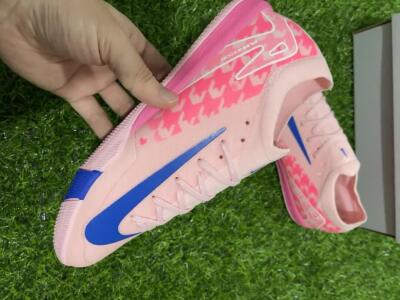 Nike Air Zoom Mercurial Vapor 16 Elite IC Low-Tops Football Shoes - Pink/Blue/White