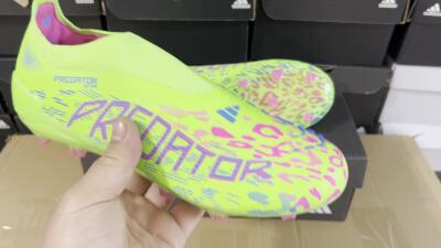 Adidas Predator Elite Laceless FG Low-Tops Football Boots - Yellow/Red/Purple