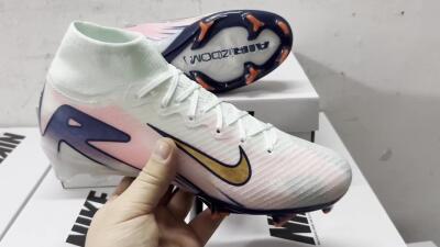 Nike Air Zoom Mercurial Superfly 10 Elite FG High-Tops Football Boots - Jade/Pink/Gold