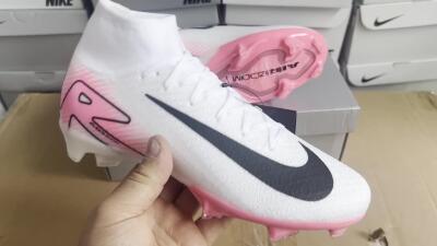 Nike Air Zoom Mercurial Superfly 10 Elite FG High-Tops Football Boots - White/Black/Pink