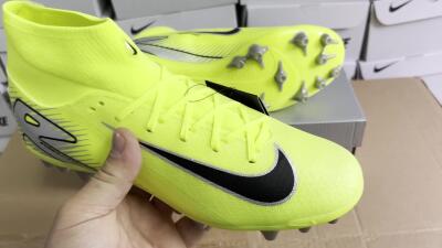 Nike Air Zoom Mercurial Superfly 10 Academy AG High-Tops Football Boots - Yellow/Black/Silver