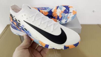 Nike Air Zoom Mercurial Vapor 16 Elite TF Low-Tops Football Shoes - White/Blue/Orange