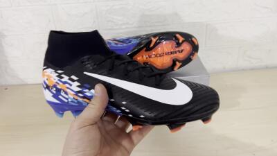 Nike Air Zoom Mercurial Superfly 10 Elite FG High-Tops Football Boots - Black/Blue/Orange
