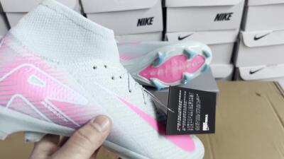 Nike Air Zoom Mercurial Superfly 10 Elite FG High-Tops Football Boots - Jade/Pink/Silver