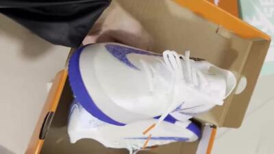 Nike Air Zoom Mercurial Vapor 16 Elite IC Low-Tops Football Shoes - Beige/Blue/White