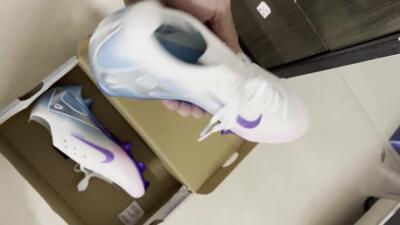 Nike Air Zoom Mercurial Vapor 16 Elite FG Low-Tops Football Boots - White/Purple/Blue
