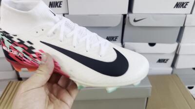 Nike Air Zoom Mercurial Superfly 10 Elite FG High-Tops Football Boots - White/Black/Red