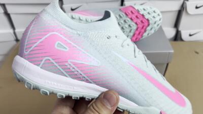 Nike Air Zoom Mercurial Vapor 16 Elite TF Low-Tops Football Shoes - Jade/Pink/Silver