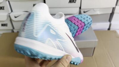 Nike Air Zoom Mercurial Vapor 16 Elite TF Low-Tops Football Shoes - White/Purple/Jade