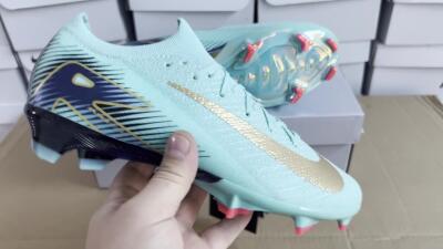 Nike Air Zoom Mercurial Vapor 16 Elite FG Low-Tops Football Boots - Jade/Gold/Blue