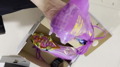 Nike Air Zoom Mercurial Superfly 10 Elite FG High-Tops Football Boots - Purple/Yellow/Gold