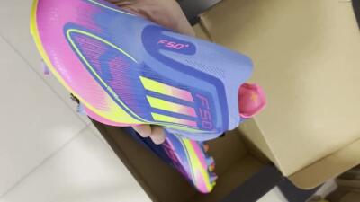 Adidas F50+ Elite Lightstrike Pro FG Low-Tops Football Boots - Blue/Yellow/Pink