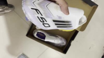 Adidas F50 Elite Laceless FG Low-Tops Football Boots - White/Black/Purple/Gold