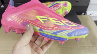 Adidas F50+ Elite Laceless FG Low-Tops Football Boots - Red/Yellow/Blue