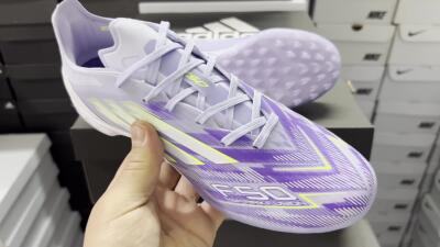 Adidas F50 Elite TF Low-Tops Football Shoes - Purple/Yellow/White