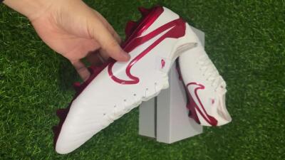 Nike Tiempo Legend 10 Elite FG Low-Tops Football Boots - White/Red