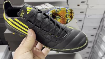 Adidas F50 Elite FG Low-Tops Football Boots - Black/Yellow/Gold