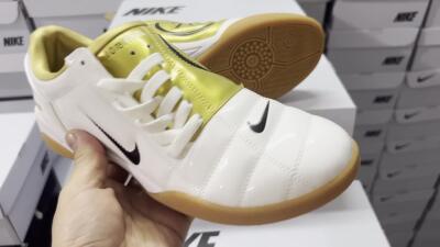 Nike Total 90 III IC Low-Tops Football Shoes - White/Black/Yellow