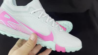 Nike Air Zoom Mercurial Vapor 16 Elite TF Low-Tops Football Shoes - Jade/Pink
